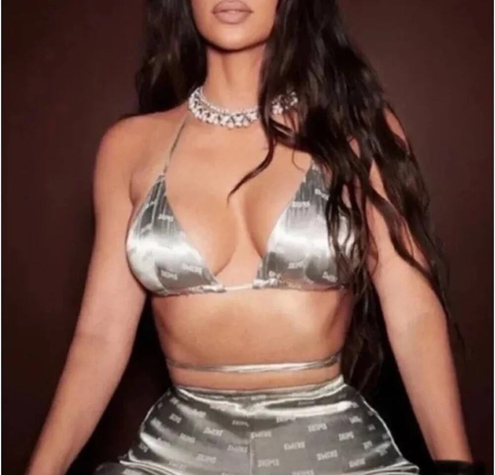 SKIMS Jacquard Triangle Bralette in Talc Silver Size S